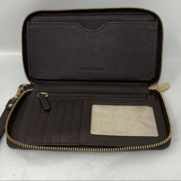 MICHAEL Kors Jetset Saffiano Leather Multifunction Zip Around Wallet Wristlet - Picture 4 of 8